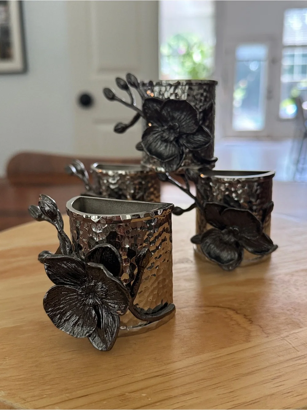 Michael Aram Black Orchid Napkin Ring Set Set of 4